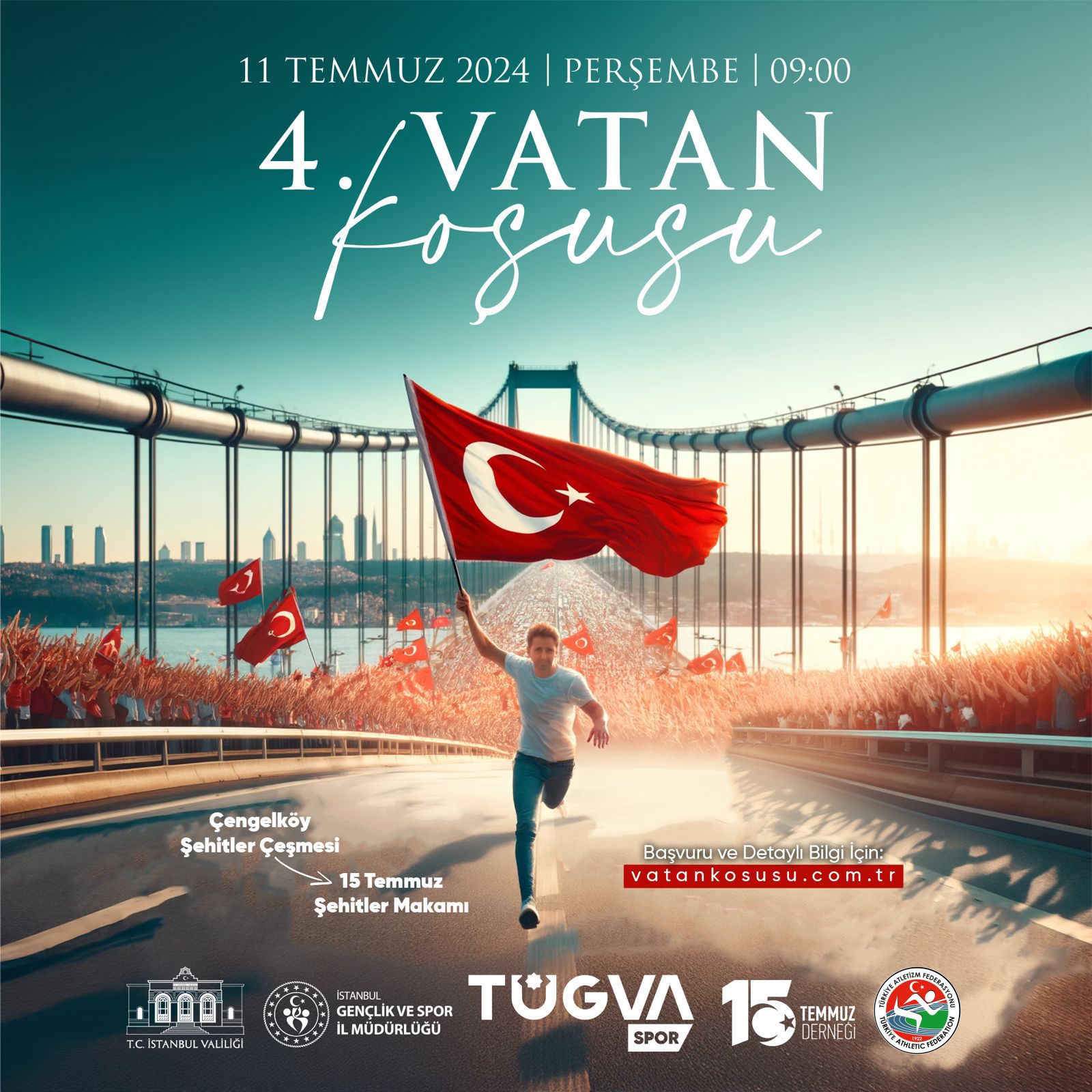 Vatan Koşusu 11 Temmuz 2024 Tarihinde İstanbul'da yapılacak.