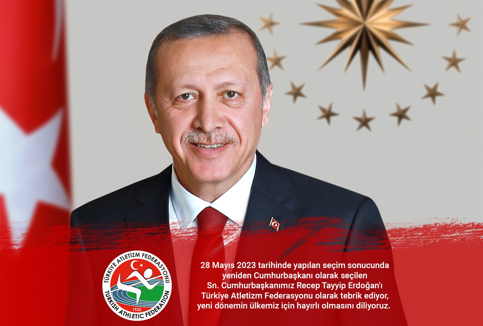 Sn Cumhurbaşkanımız Recep Tayyip Erdoğan'ı tebrik ediyoruz